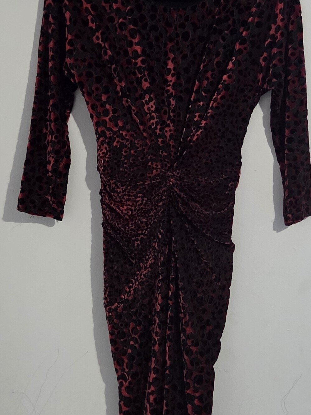 Taylor Ruched Velvet Midi Dress - Picture 6 of 6